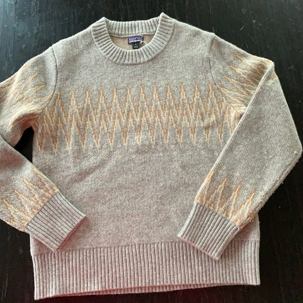 Patagonia women’s performance recycled wool crew neck Sweater, Sz Small